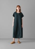 Rounded Garment Dyed Linen Dress | Puck