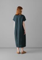 Rounded Garment Dyed Linen Dress | Puck