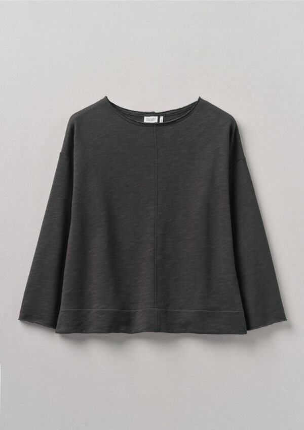 Loop Back Jersey Sweater | Charcoal