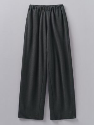 Loop Back Jersey Wide Leg Pants | Charcoal