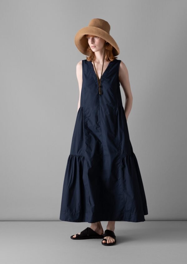 Tiered Cotton Poplin Dress | Liquorice