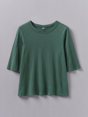 Cleo Garment Dyed Organic Cotton Tee | Marble Green