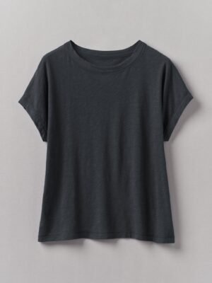 Alda Organic Cotton Easy Tee | Coal