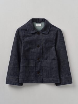 Wide Sleeve Organic Indigo Denim Jacket | Indigo