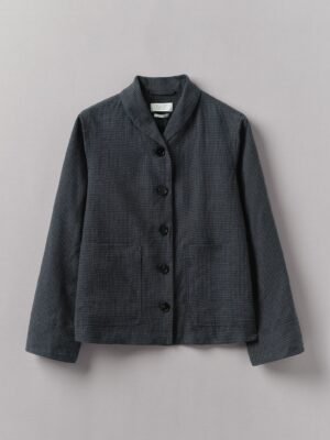 Grid Check Cotton Linen Jacket | North Sea