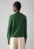 Eden Wool Cashmere Raglan Cardigan | Mineral Green