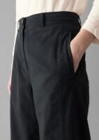 Kathe Flat Front Cotton Twill Pants | Slate Navy