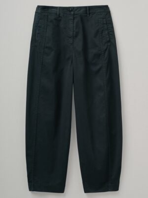 Kathe Flat Front Cotton Twill Pants | Slate Navy