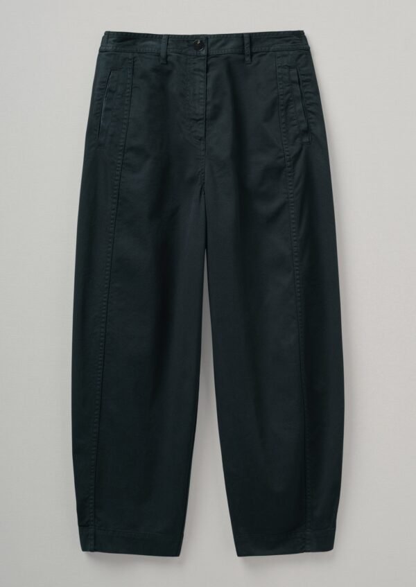 Kathe Flat Front Cotton Twill Pants | Slate Navy