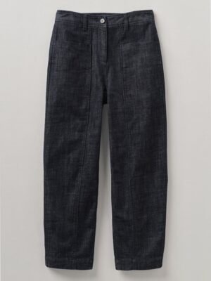 Panelled Organic Indigo Denim Pants | Indigo