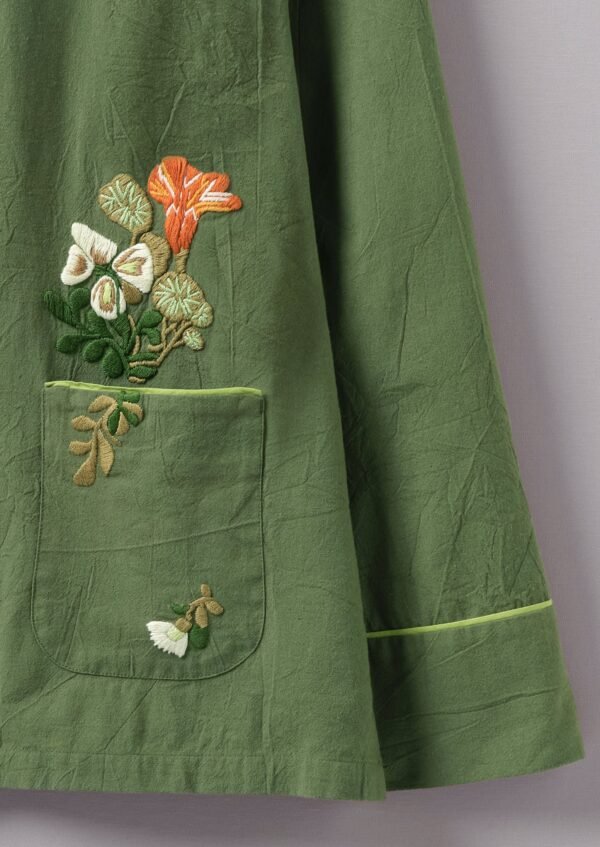 Floral Embroidered Cotton Shirt | Juniper