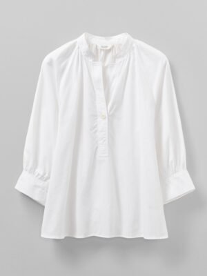 Catrin Cotton Oxford Easy Shirt | White